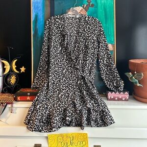 ONLY Brown and Tan Animal Print Dress 38